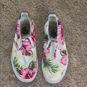 Flower patterned vans